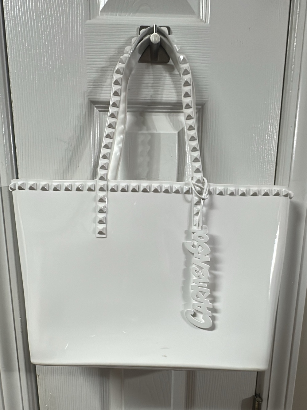 CARMEN SOL Jelly Seba Mid Tote Bag White 16x10 (bags 25)